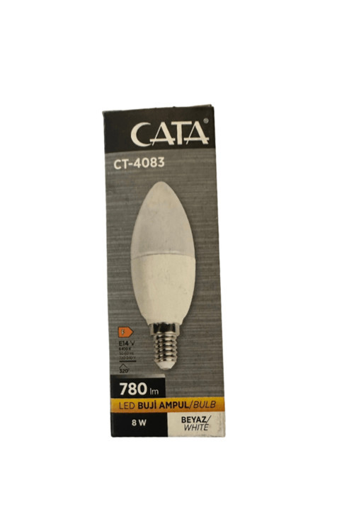 CT-4083 8W 6400K Beyaz Led Buji Ampul E14 Duylu (5 Adet)
