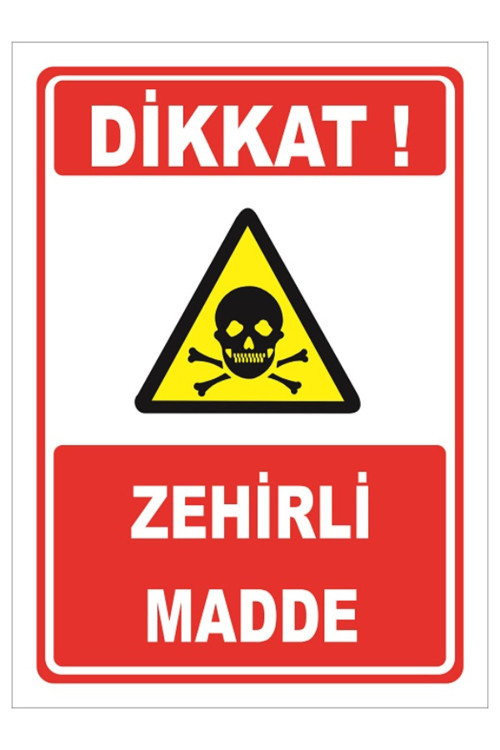 Zehirli Madde - Isg Levhası Levha 15x21 Cm Dekota 3 Mm