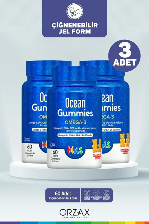 Gummies Omega 3 60 Adet Çiğnenebilir Jel Form 3 Adet