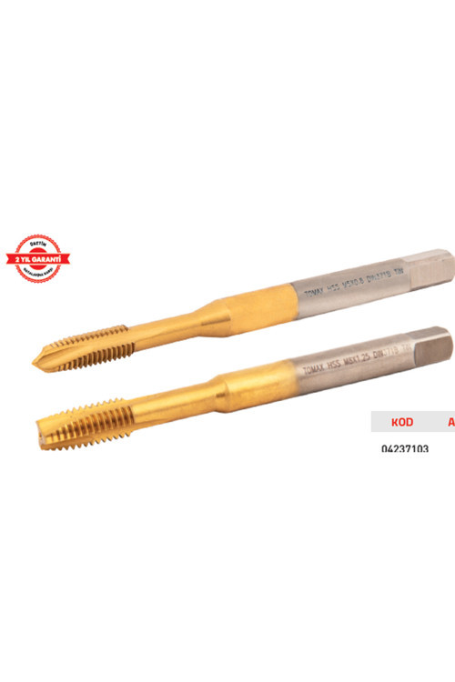 Makina Kılavuzu Dın 371/B Düz M 10 mm Hss E