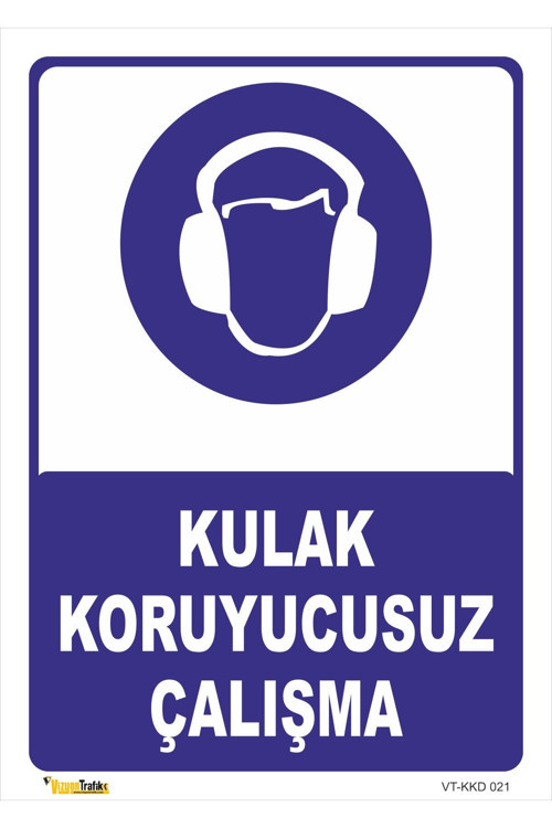 Kulak Koruyucusuz Çalışma Levhası Levha 50x70 Cm Sticker