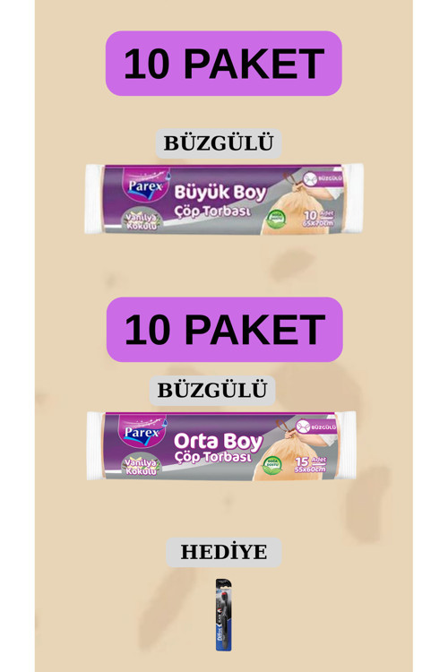 BÜZGÜLÜ ÇÖP TORBASI BÜYÜK BOY 65X80 ORTA BOY 55X60 (prx037)