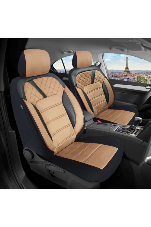 Kia Rio 2011-2017 Uyumlu 1+1 Taba Tay Tüyü Koltuk Kılıfı Tt426