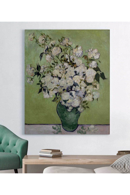 Vincent Van Gogh - Vase Of Roses Kanvas Tablo