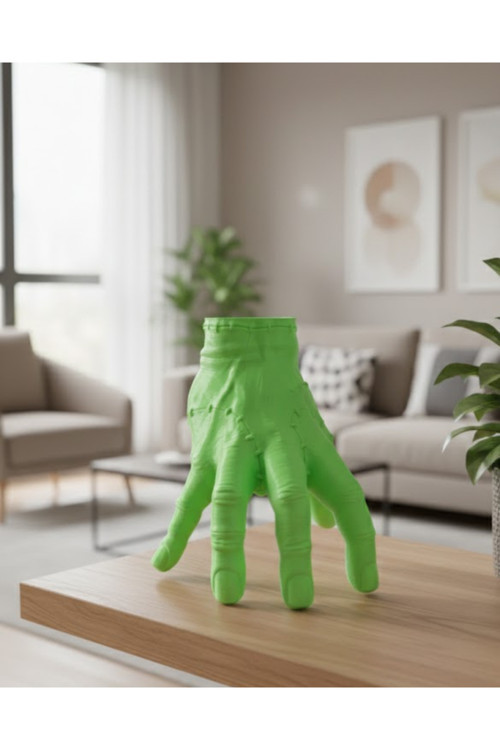NHRHLS 3D Yeşil El Dekoratif Heykel 27x22 cm Büyük Boy (121907) Modern Tasarım
