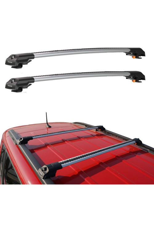 MITSUBISHI PAJERO SPORT 1996-2008 TRX1 Thunder Carrier Kilitli Ara Atkı Taşıyıcı Tavan Barı Gri