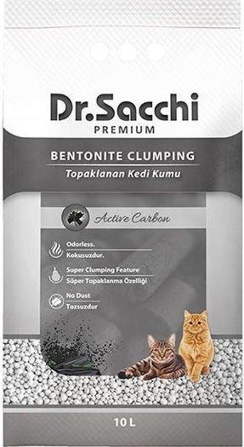 Süper Emici Aktif Karbon Topaklanan Bentonit Doğal Kedi Kumu 10 lt