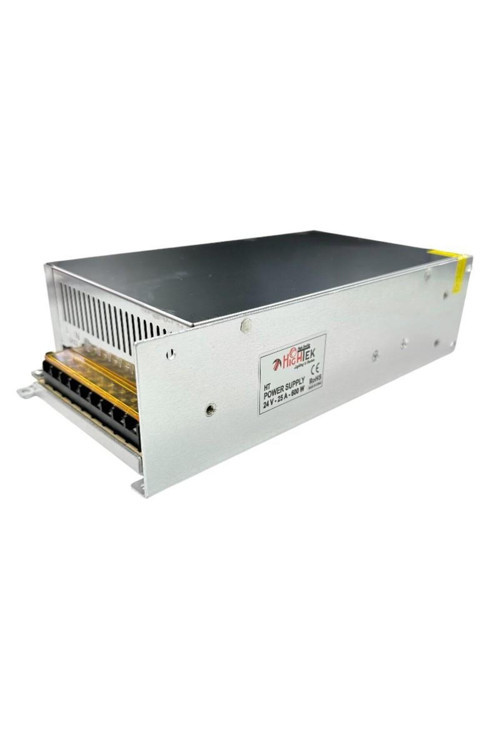 HIGHTEK 24Volt 25Amper 600W Metal Kasa Adaptör Fanlı