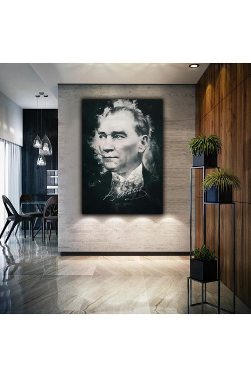Atatürk Modelli Dekoratif Şık Kanvas Tablo