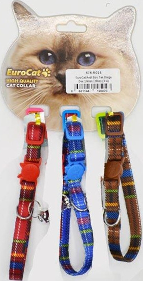 Kedi Boy. Tas. Ekose Des.10mm28cm (3 Lü)