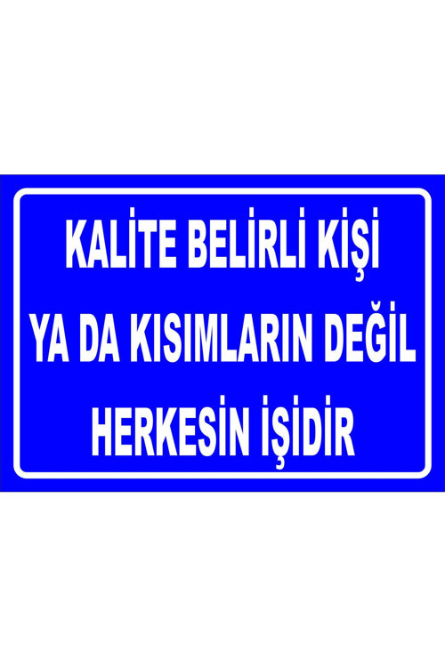 Kalite Herkesin Işidir 70x100 Cm Dekota 3 Mm