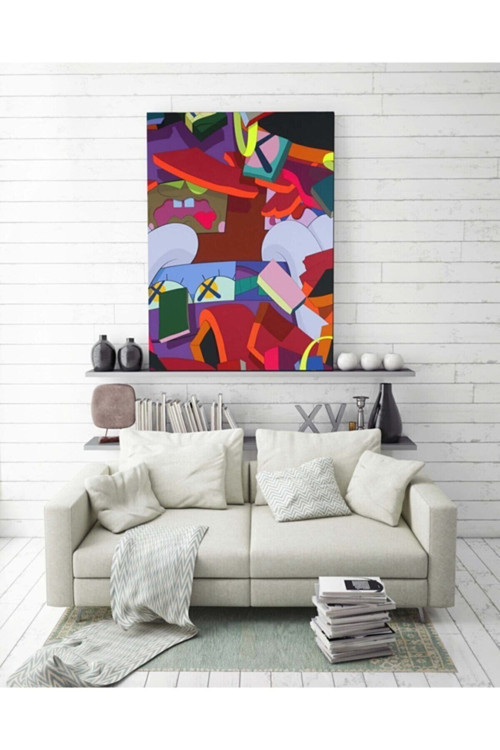 Kaws Art Dekorasyon Kanvas Tablo