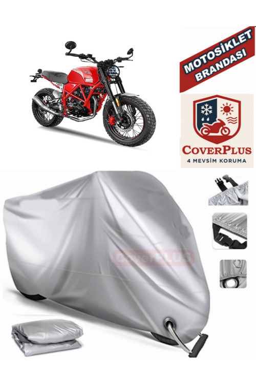 Yuki ZY125-15A Scrambler Motosiklet Branda Örtü Çadır Motor Brandası (Kilit Uyumlu)