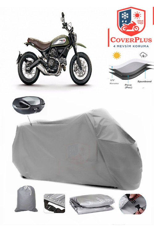 Ducati Scrambler Urban Enduro Branda Arka Çanta Uyumlu Motor Brandası Motosiklet Örtüsü