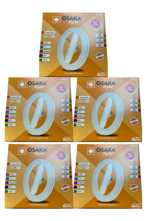 (5 Adet) Osaka 40W Sarı-Günışığı-Beyaz E27 Duylu Simit Ampul