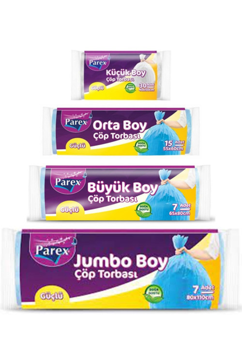 Küçük Orta Büyük Jumbo Çöp Torbası Set