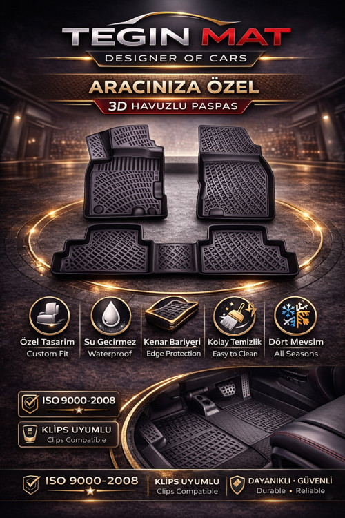 Subaru Forester 2007-2012 2.0 XT Siyah 3D Havuzlu Paspas