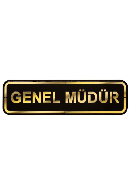 Abs Lüx Çift Katlı Yönlendirme Levhası Siyah-altın Genel Müdür