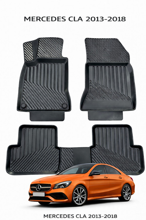 Mercedes CLA 2013-2018 ile Uyumlu 3D Oto Paspas Premium
