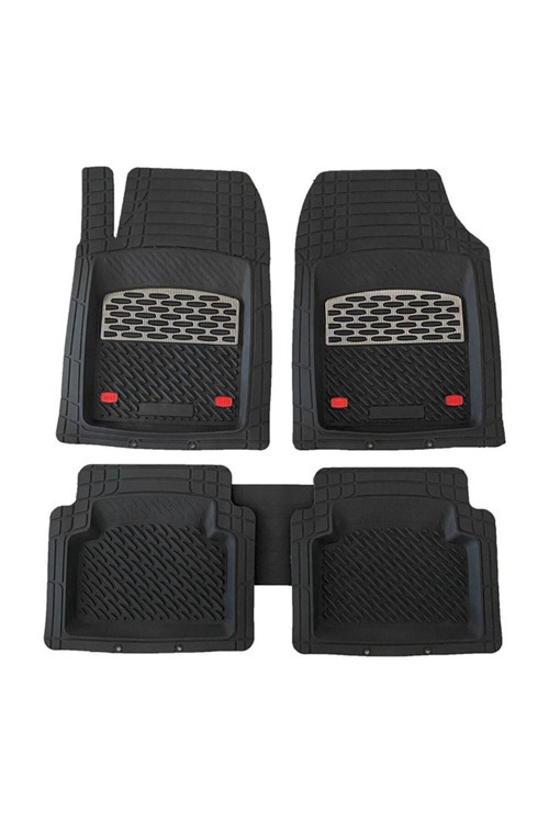 Fiat Tofaş Uno Uyumlu Universal Derin Havuzlu Paspas Krom Karbon