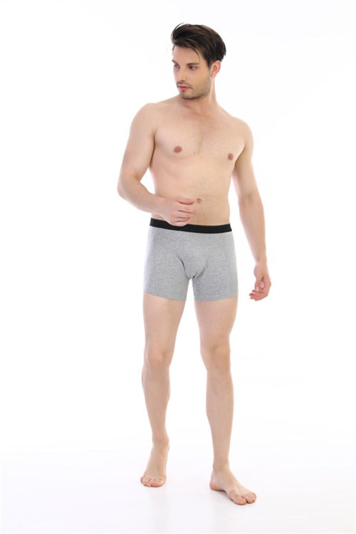 Erkek Elastanlı Gri Boxer 889