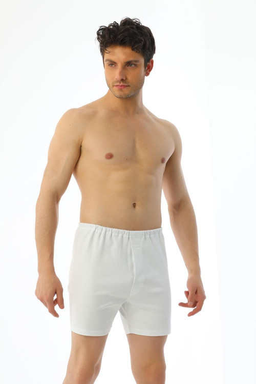 Erkek Interlok Beyaz Boxer 790