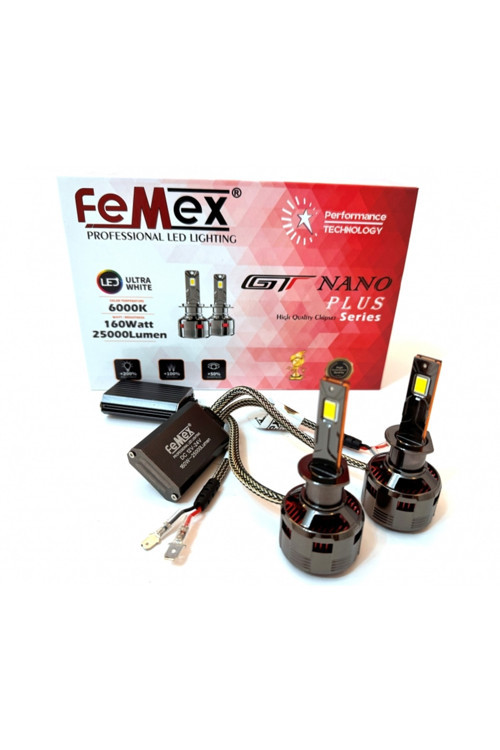 H1 LED XENON LED HEADLİGHT GT NANO PLUS CSP LUMILED ROYAL CHİPSET RADYATÖR SOĞUTMALI