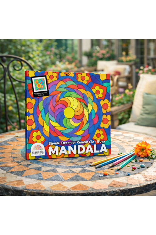 Art Terapi Mandala Yayınları Mandala Büyülü Desenler Kendin Çiz/Boya Yetişkinler İçin Boyama Kitabı Boyama Kitabı