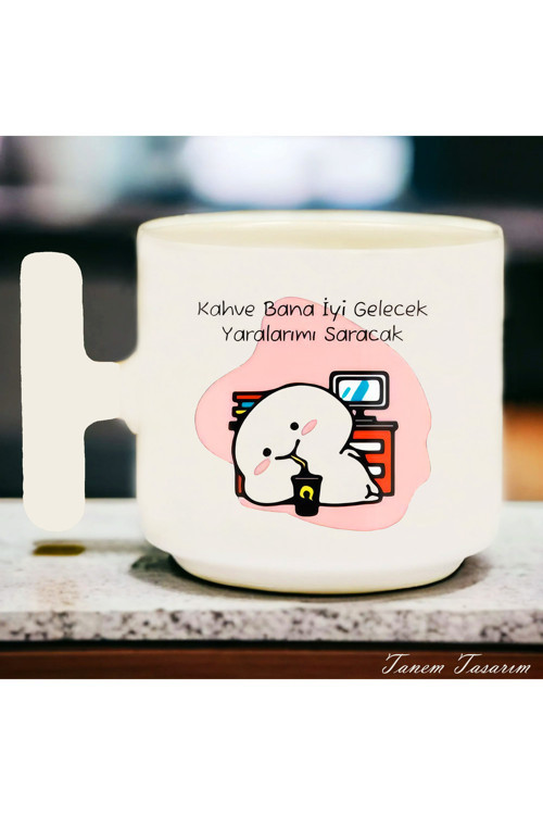 Kahve Bana İyi Gelecek Yazılı Özel Tasarım Doğum Günü Hediyesi - Seramik T Kupa Kahve Kupası