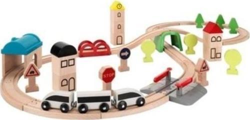 Lillabo Ahşap Oyuncak Tren Seti - 45 Parça