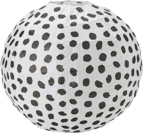 Regolıt Sarkıt Lamba Abajur Başlığı - Siyah / Beyaz - 45 cm