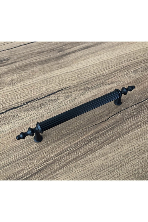 Mat Siyah Mobilya Dolap Mutfak Çekmece Kulpu 192 Mm (19,2 Cm) 10 Adet