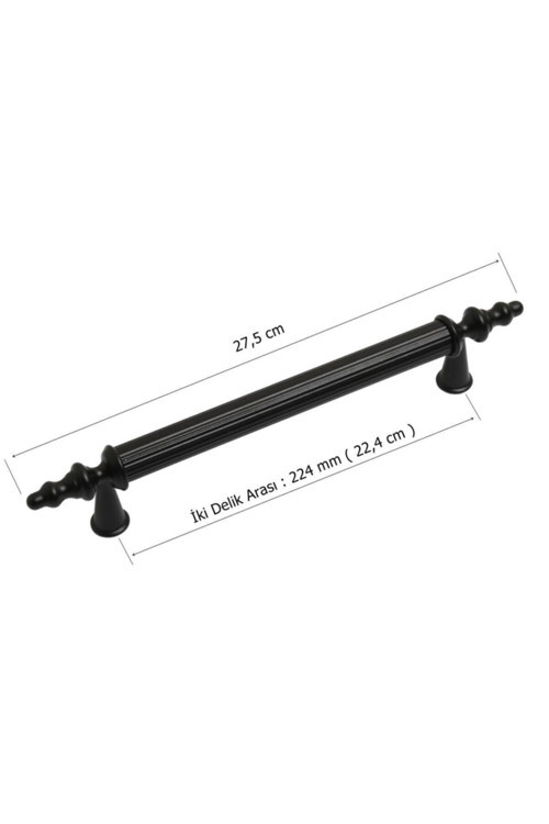 Öyküm Çizgili Mobilya Dolap Çekmece Rustik Kulp Siyah 224 Mm ( 22,4 Cm )