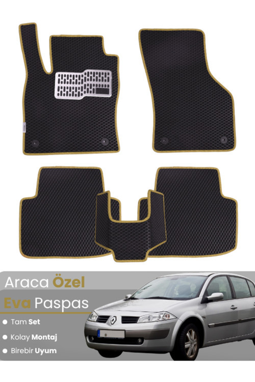 RENAULT MEGANE 2 SEDAN (2002-2008) Uyumlu EVA Paspas Tam Set–Oto Paspas,Araca Özel