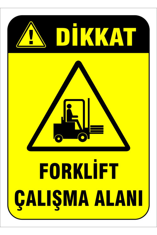 Forklift Çalışma Alanı Levhası Levha Vim 010 15x21 Cm Dekota 3 Mm