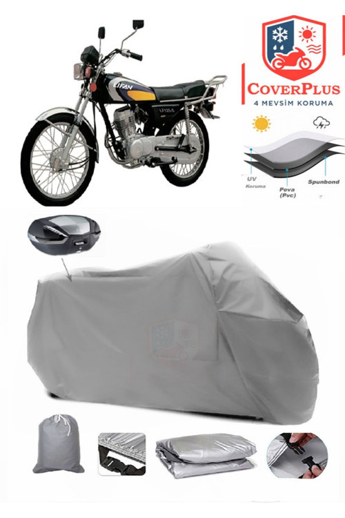 Lifan LF125-5 Branda Arka Çanta Uyumlu Motor Brandası Motosiklet Örtüsü