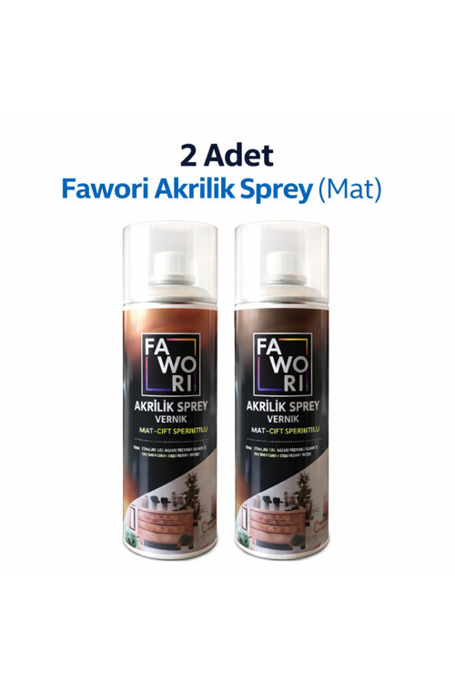 Akrilik Sprey Vernik Mat 2 Adet (Şeffaf)