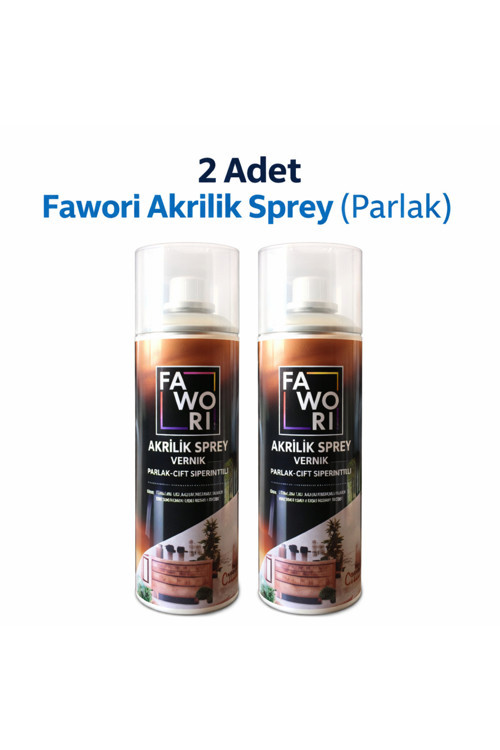 Akrilik Sprey Vernik Parlak 2 Adet (Şeffaf)