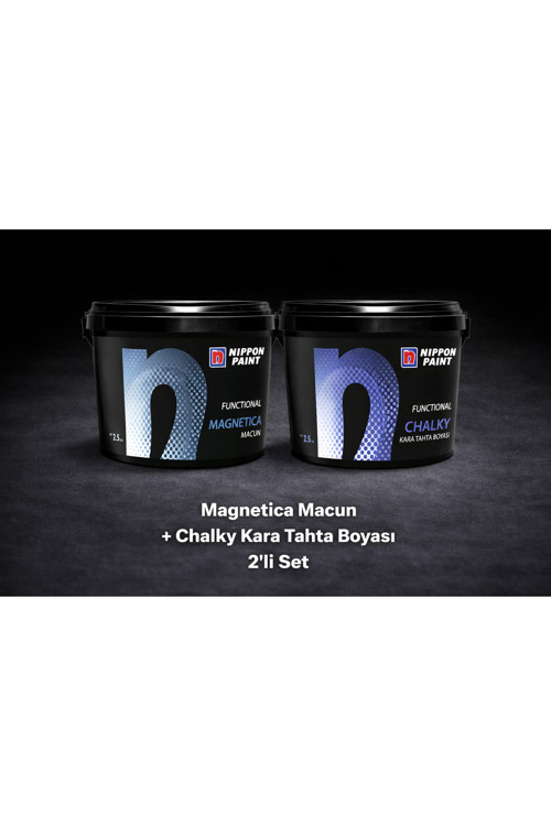 Magnetica Macun+ Chalky Kara Tahta Boyası 2, 5L İkili Set