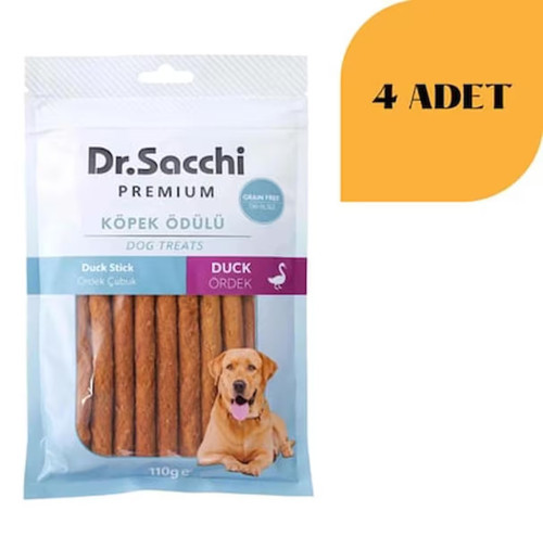 Dr. Sacchi Yumuşak Formda Ördekli Köpek Ödülü 100 g x 4 Adet