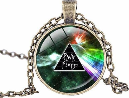 Pf1 Pink Floyd Kolye - Siyah Zincir Ve Çerçeveli