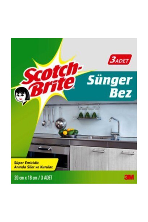 Scotch-brite Sünger Bez 3'lü