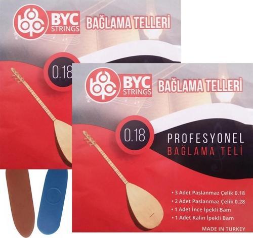 Byc18-2 Kısa Sap Bağlama Teli 2 Paket Takım 2 Mızrap Hediyeli