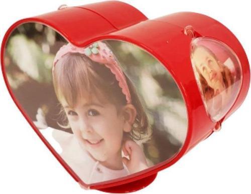 Sihirli 360 Derece Dönen Kalp Fotoğraf Çerçeve Dekoratif Hediyelik