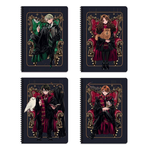 A5 Çizgili Karton Kapak Defter - 4'lü Set