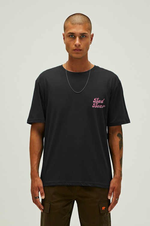 Bad Pınk Erkek Siyah Tshirt