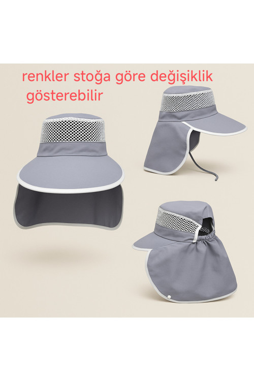 Fötr Şapka Ense Korumalı Fötr Yazlık Park Bahçe Doğa Yürüyüşü Plaj Şapkası Fötör Fütür Fötür Fötr