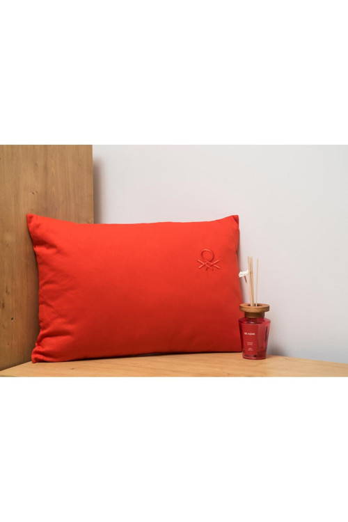 100% Pamuk 35*50 Cm Düz Kırlent Dolu Kırmızı