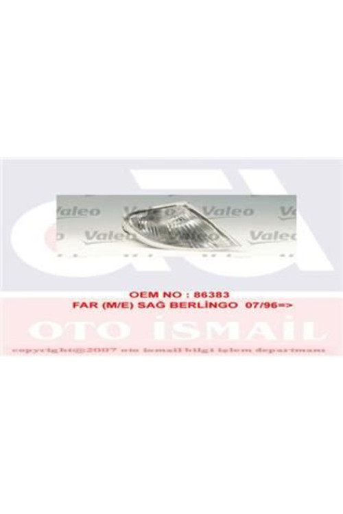 86383 SİNYAL LAMBASI SOL PARTNER 96- / BERLINGO 96-
