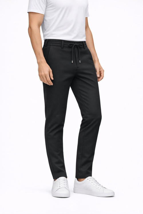Erkek Slim Fit Dar Kesim Beli Bağlamalı Yan Cepli Casual Jogger Pantolon